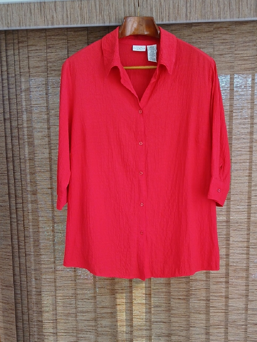 White Stag Bright Red Button-Down Collared Shirt